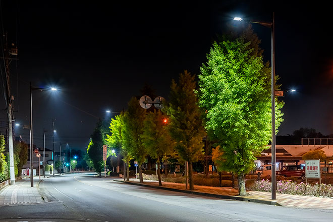 行田市の街路灯をLED照明に更新し一元管理を実現。約65％の電気料金削減を計画し、維持管理・運用をスタート