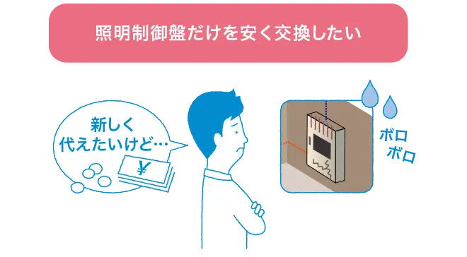 照明制御盤だけを安く交換したいとお考えの場合