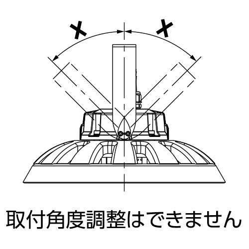 取付角度調整はできません