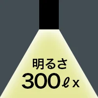 明るさ 300ℓx