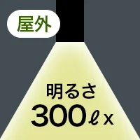明るさ 300ℓx