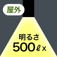 明るさ 500ℓx