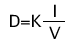 D=K(V/I)