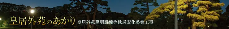 皇居外苑のあかり 皇居外苑照明設備等低炭素化整備事業